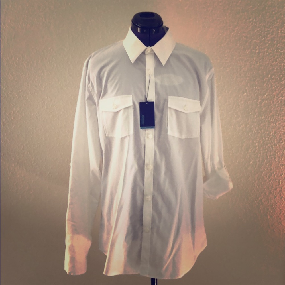 NWT Men’s Murano White LS Button Down